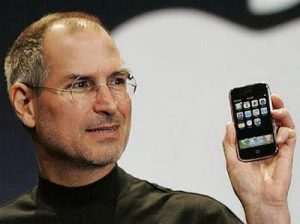 Steven Jobs with the iPhone