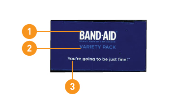 Band-Aid package top panel