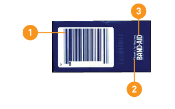 Band-Aid package bottom pane,
